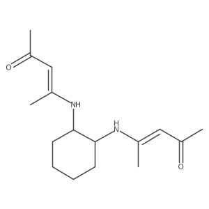 4,4'-(Cyclohexane-1,2-diyldiazanediyl)di(pent-3-en-2-one)结构式