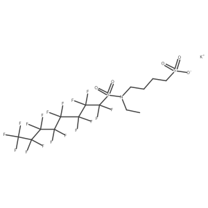 4-[Ethyl[(perfluorooctyl)sulfonyl]amino]butanesulfonic acid potassium salt (1:1) Structure