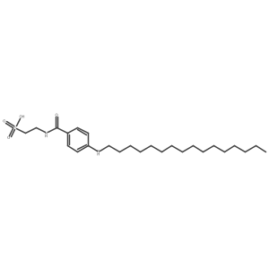 N-[4-(hexadecylamino)benzoyl]-2-aminoethanesulfonic acid Structure