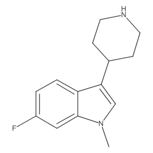 6-fluoro-1-methyl-3-(piperidin-4-yl)-1H-indole结构式