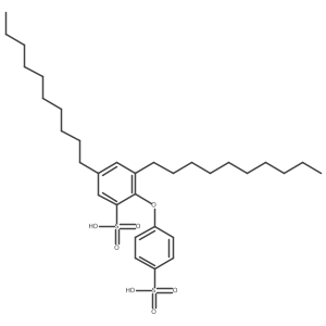 3,5-Didecyl-2-(4-sulfophenoxy)benzenesulfonic acid结构式