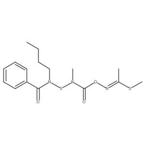 N(N-BU-(Phenyl)carbamylthio)methomyl Structure