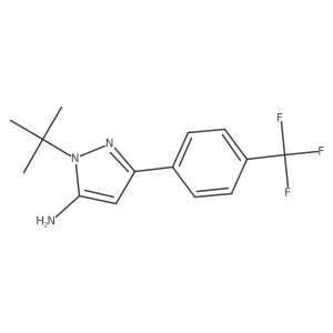 2-Tert-butyl-5-[4-(trifluoromethyl)phenyl]pyrazol-3-amine Structure