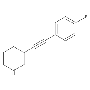 3-((4-Fluorophenyl)ethynyl)piperidine结构式