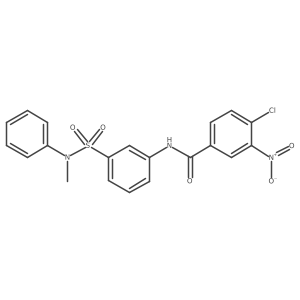 4-chloro-N-[3-[methyl(phenyl)sulfamoyl]phenyl]-3-nitrobenzamide Structure