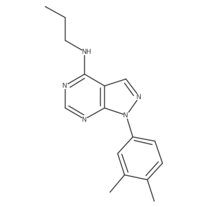 1-(3,4-dimethylphenyl)-N-propyl-1H-pyrazolo[3,4-d]pyrimidin-4-amine结构式