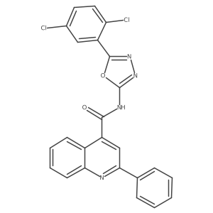 N-[5-(2,5-dichlorophenyl)-1,3,4-oxadiazol-2-yl]-2-phenylquinoline-4-carboxamide结构式