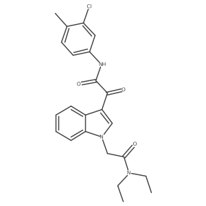N-(3-chloro-4-methylphenyl)-2-(1-(2-(diethylamino)-2-oxoethyl)-1H-indol-3-yl)-2-oxoacetamide结构式