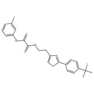N1-(3-fluorophenyl)-N2-(2-(2-(4-(trifluoromethyl)phenyl)thiazol-4-yl)ethyl)oxalamide Structure