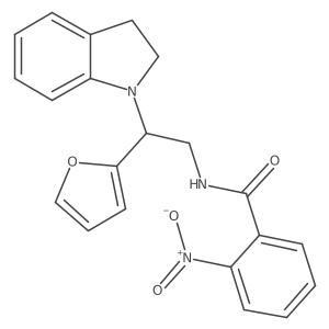 N-(2-(furan-2-yl)-2-(indolin-1-yl)ethyl)-2-nitrobenzamide Structure