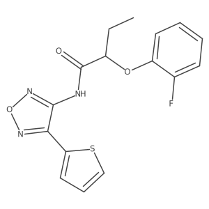 2-(2-fluorophenoxy)-N-[4-(thiophen-2-yl)-1,2,5-oxadiazol-3-yl]butanamide Structure