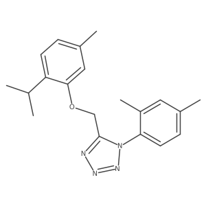 1-(2,4-dimethylphenyl)-5-{[5-methyl-2-(propan-2-yl)phenoxy]methyl}-1H-tetrazole Structure