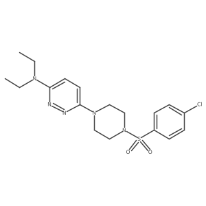 6-(4-((4-chlorophenyl)sulfonyl)piperazin-1-yl)-N,N-diethylpyridazin-3-amine结构式