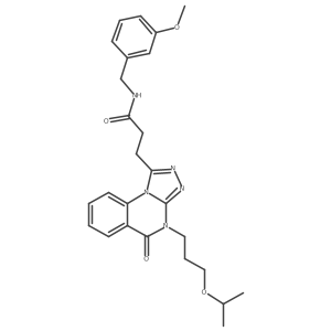 N-[(3-methoxyphenyl)methyl]-3-{5-oxo-4-[3-(propan-2-yloxy)propyl]-4H,5H-[1,2,4]triazolo[4,3-a]quinazolin-1-yl}propanamide Structure