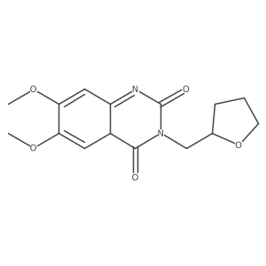 6,7-dimethoxy-3-(oxolan-2-ylmethyl)-4aH-quinazoline-2,4-dione结构式