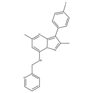 3-(4-fluorophenyl)-2,5-dimethyl-N-(pyridin-2-ylmethyl)pyrazolo[1,5-a]pyrimidin-7-amine结构式