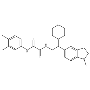 N1-(3-fluoro-4-methylphenyl)-N2-(2-(1-methylindolin-5-yl)-2-morpholinoethyl)oxalamide Structure
