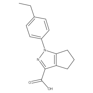 1-(4-ethylphenyl)-1H,4H,5H,6H-cyclopenta[c]pyrazole-3-carboxylic acid结构式