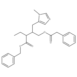 Benzyl 2-ethyl-3-[(3-methylimidazol-4-yl)methyl]-4-(2-phenylacetyl)oxybutanoate Structure