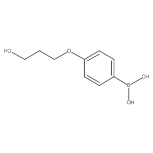 [4-(3-Hydroxypropoxy)phenyl]boronic acid结构式