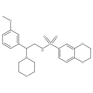 N-(2-(3-methoxyphenyl)-2-morpholinoethyl)-2,3-dihydrobenzo[b][1,4]dioxine-6-sulfonamide结构式