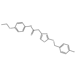 N-(4-ethoxyphenyl)-2-(2-((4-fluorobenzyl)thio)thiazol-4-yl)acetamide Structure