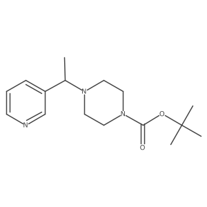 tert-Butyl 4-(1-(pyridin-3-yl)ethyl)piperazine-1-carboxylate Structure