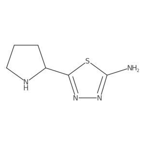 5-(Pyrrolidin-2-yl)-1,3,4-thiadiazol-2-amine Structure