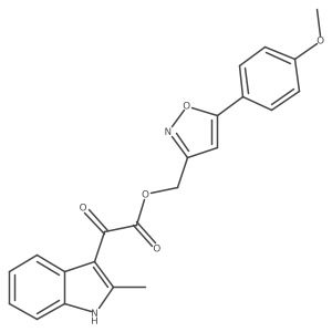 (5-(4-methoxyphenyl)isoxazol-3-yl)methyl 2-(2-methyl-1H-indol-3-yl)-2-oxoacetate Structure