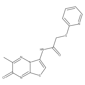 N-(6-methyl-7-oxo-7H-[1,3]thiazolo[3,2-b][1,2,4]triazin-3-yl)-2-(pyridin-2-ylsulfanyl)acetamide结构式