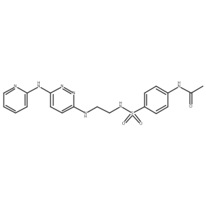 N-(4-(N-(2-((6-(pyridin-2-ylamino)pyridazin-3-yl)amino)ethyl)sulfamoyl)phenyl)acetamide Structure