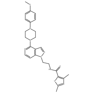 N-(2-(4-(4-(4-methoxyphenyl)piperazin-1-yl)-1H-pyrazolo[3,4-d]pyrimidin-1-yl)ethyl)-2,4-dimethylthiazole-5-carboxamide Structure