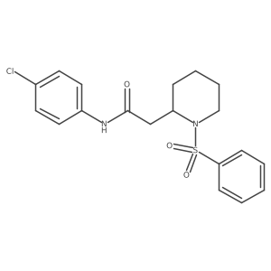 N-(4-chlorophenyl)-2-(1-(phenylsulfonyl)piperidin-2-yl)acetamide Structure