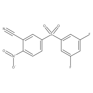 5-(3,5-Difluoro-benzenesulfonyl)-2-nitro-benzonitrile Structure