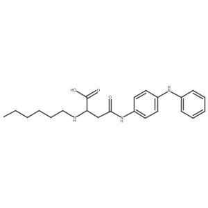 2-(Hexylamino)-4-oxo-4-((4-(phenylamino)phenyl)amino)butanoic acid结构式