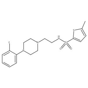 N-(2-(4-(2-fluorophenyl)piperazin-1-yl)ethyl)-5-methylthiophene-2-sulfonamide结构式