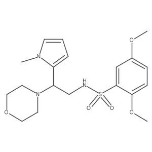 2,5-dimethoxy-N-(2-(1-methyl-1H-pyrrol-2-yl)-2-morpholinoethyl)benzenesulfonamide结构式