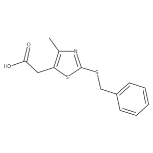 4-Methyl-2-[(phenylmethyl)thio]-5-thiazoleacetic acid Structure