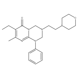 7-ethyl-8-methyl-3-(2-morpholinoethyl)-1-phenyl-1,2,3,4-tetrahydro-6H-pyrimido[1,2-a][1,3,5]triazin-6-one结构式