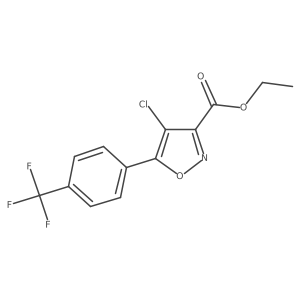 Ethyl 4-chloro-5-(4-(trifluoromethyl)phenyl)isoxazole-3-carboxylate结构式