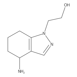 2-(4-Amino-4,5,6,7-tetrahydro-1H-indazol-1-yl)ethan-1-ol结构式