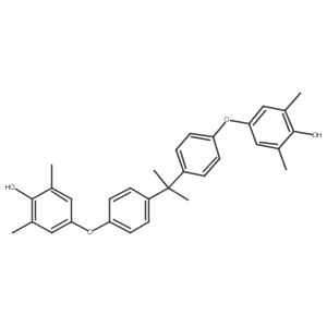 Poly[oxy(2,6-dimethyl-1,4-phenylene)], I,Ia(2)-[(1-methylethylidene)bis(4,1-phenyleneoxy)]bis[I+/--hydro-结构式