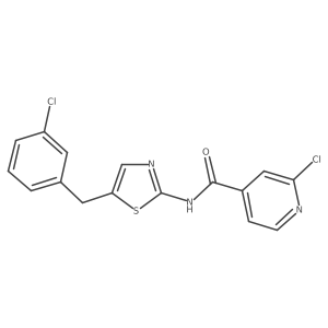 2-chloro-N-{5-[(3-chlorophenyl)methyl]-1,3-thiazol-2-yl}pyridine-4-carboxamide Structure
