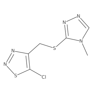 5-Chloro-4-(((4-methyl-4h-1,2,4-triazol-3-yl)thio)methyl)-1,2,3-thiadiazole结构式