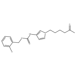 [1-(5-oxo-hexyl)-1H-pyrazol-4-yl]-carbamic acid 2-chloro-benzyl ester Structure