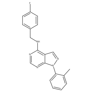 N-(4-fluorobenzyl)-1-(2-methylphenyl)-1H-pyrazolo[3,4-d]pyrimidin-4-amine结构式