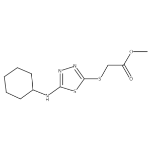 Methyl 2-{[5-(cyclohexylamino)-1,3,4-thiadiazol-2-yl]sulfanyl}acetate结构式
