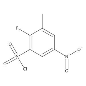 2-Fluoro-3-methyl-5-nitrobenzene-1-sulfonyl chloride Structure