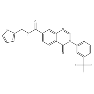 N-(furan-2-ylmethyl)-4-oxo-3-[3-(trifluoromethyl)phenyl]-3,4-dihydroquinazoline-7-carboxamide Structure