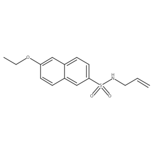N-allyl-6-ethoxy-2-naphthalenesulfonamide结构式